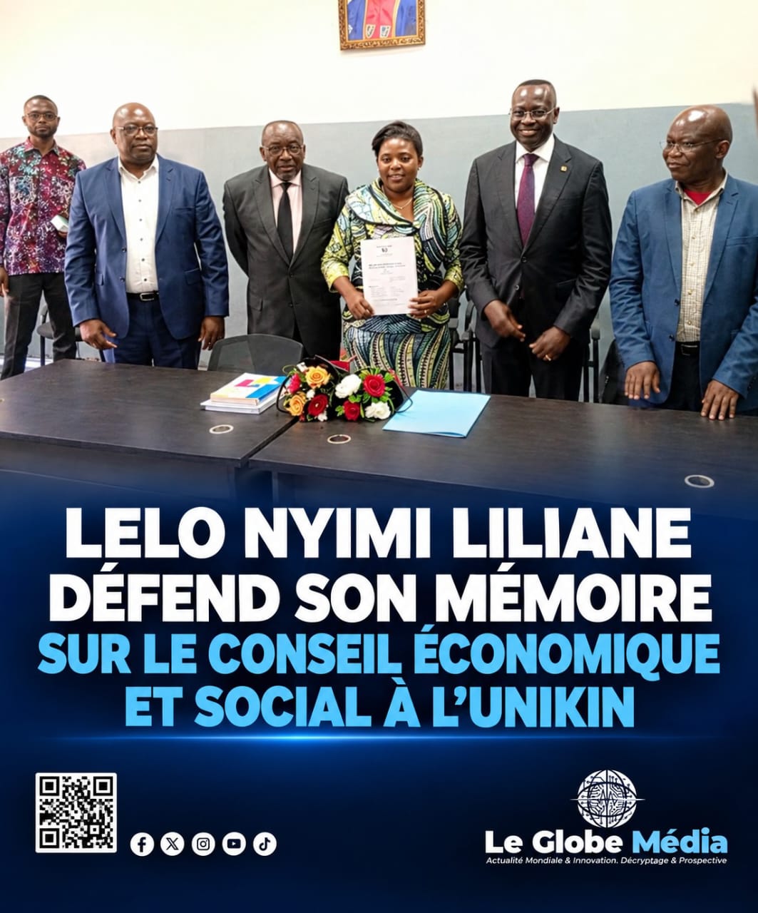 LELO NYIMI LILIANE DÉFEND SON MÉMOIRE SUR LE CONSEIL ÉCONOMIQUE ET SOCIAL À L’UNIKIN